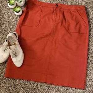 NWT Christopher & Banks Rust Casual Skirt.  Sz 16